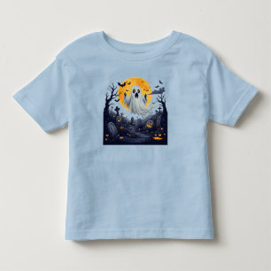 満月の幽霊のよく出る墓地の幽霊 トドラーTシャツ
