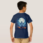 満月の幽霊のよく出る墓地の幽霊 Tシャツ (裏面フル)