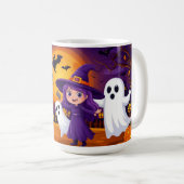 満月の幽霊屋敷とカボチャ 🌙 コーヒーマグカップ (正面右)