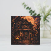 満月の怖いハロウィンのお化け屋敷 シーズンカード (スタンド正面)