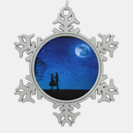 満月の恋人たち スノーフレークピューターオーナメント