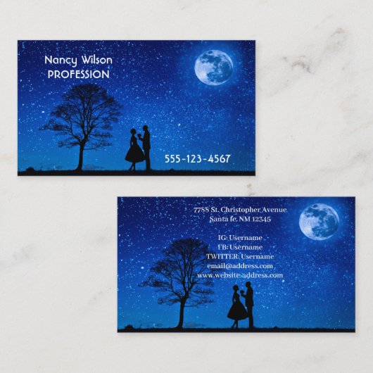 満月の恋人たち 名刺 (正面/裏面)