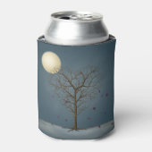 満月の憂鬱なハート型の木 缶クーラー (缶正面)