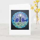 満月の成長マンダラ カード (黄色い花)