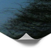 満月の日の出 ポスター (角)