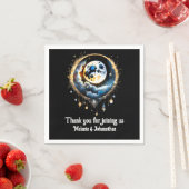 満月の星空の夜のルナの天エレガント人 スタンダードカクテルナプキン (インサイチュ)