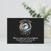 満月の星空の夜エレガント サンキューカード (スタンド正面)