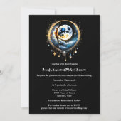 満月の星空の天のシック 招待状 (正面)