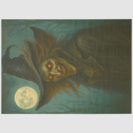 満月の暗いハロウィーンの下で忘れられない邪悪な魔女 薄葉紙