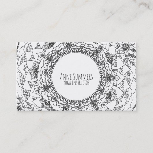 満月の曼荼羅カード 名刺 (正面)