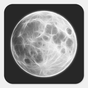 満月の月の惑星の地球 スクエアシール