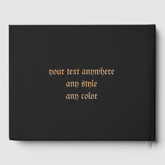 満月の木のシルエットにフクロウ ゲストブック (裏面)