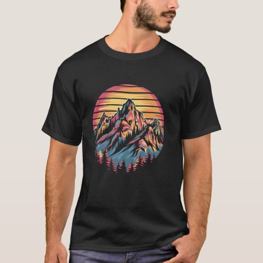 満月の森の夜景 Tシャツ (正面)