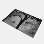 満月の歓迎を心がけ猫 ドアマット (アングル)