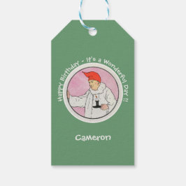 満月の母ガチョウの誕生日パーティーのアイテムに男性 ギフトタグ