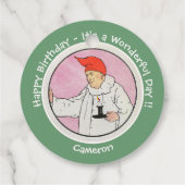 満月の母ガチョウの誕生日パーティーのアイテムに男性 フェイバータグ (裏面)