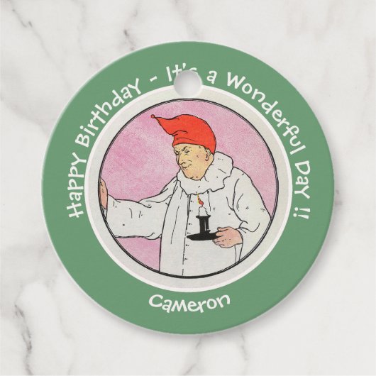 満月の母ガチョウの誕生日パーティーのアイテムに男性 フェイバータグ (正面)