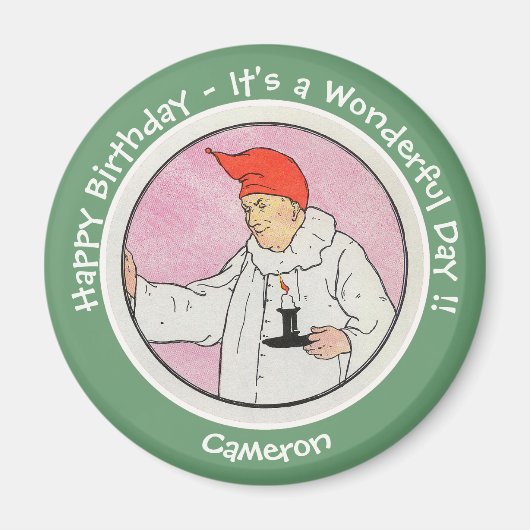 満月の母ガチョウの誕生日パーティーのアイテムに男性 マグネット (正面)