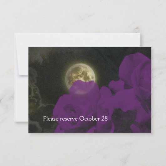 満月の濃紫色の幽霊のバラは日付を救います セーブザデート (正面)
