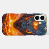 満月の炎のドラゴン幻想 Case-Mate iPhoneケース (裏面 (横))