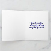 満月の父の日にかわいいオオカミとニワトリが鳴る カード (内部)