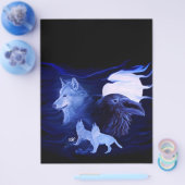 満月の狼とカラス チラシ (シングル)