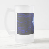 満月の狼とカラス フロストグラスビールジョッキ (左)