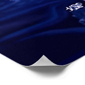 満月の狼とカラス ポスター (角)