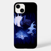 満月の狼とカラス Case-Mate iPhoneケース (裏面)