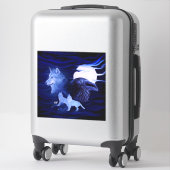 満月の狼とレイヴン シール (スーツケース)