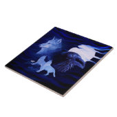 満月の狼とレイヴン タイル (側面)