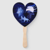 満月の狼とレイヴン ハンドファン (裏面)