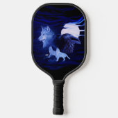満月の狼とレイヴン ピックルボールラケット (裏面)