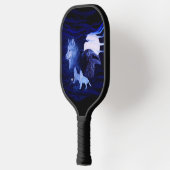 満月の狼とレイヴン ピックルボールラケット (左)