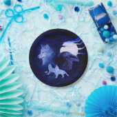 満月の狼とレイヴン ペーパープレート (パーティー)