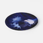 満月の狼とレイヴン ペーパープレート (アングル)