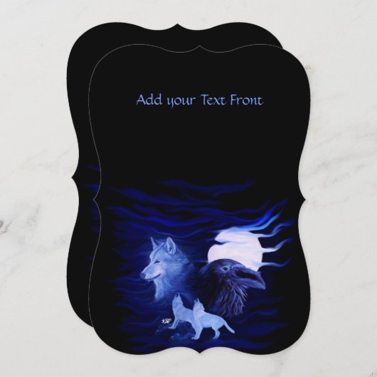 満月の狼とレイヴン 招待状 (正面/裏面)