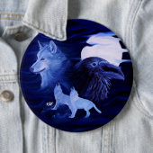 満月の狼とレイヴン 缶バッジ (インサイチュ)