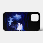 満月の狼とレイヴン Case-Mate iPhoneケース (裏面 (横))