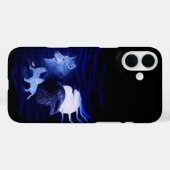 満月の狼とレイヴン Case-Mate iPhoneケース (裏面 (横))