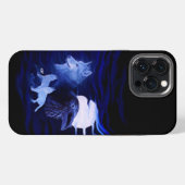満月の狼とワタリガラス iPhoneケース (裏面横)