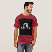 満月の狼の遠吠え グラフィックTシャツ Tシャツ (正面フル)