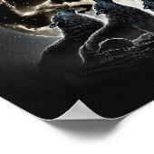 満月の狼の遠吠え ポスター (角)