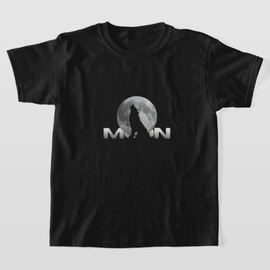 満月の狼の雄叫び Tシャツ (レイダウン)