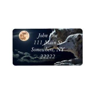 満月の白い狼 ラベル