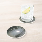 満月の空のカスタマイズ可能な飲み物のコースター コースター (側面)