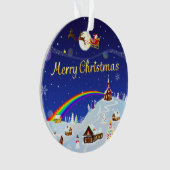 満月の聖降誕祭お目出とう オーナメント (正面)