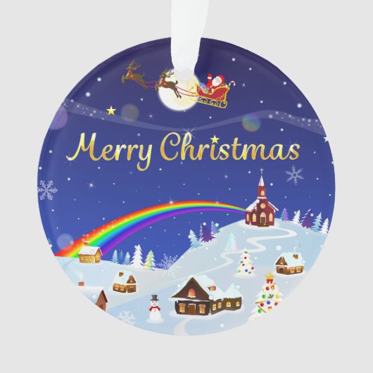満月の聖降誕祭お目出とう オーナメント (正面)