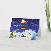 満月の聖降誕祭お目出とう カード (正面)