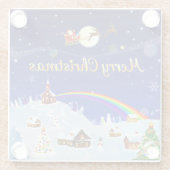 満月の聖降誕祭お目出とう ガラスコースター (裏面)